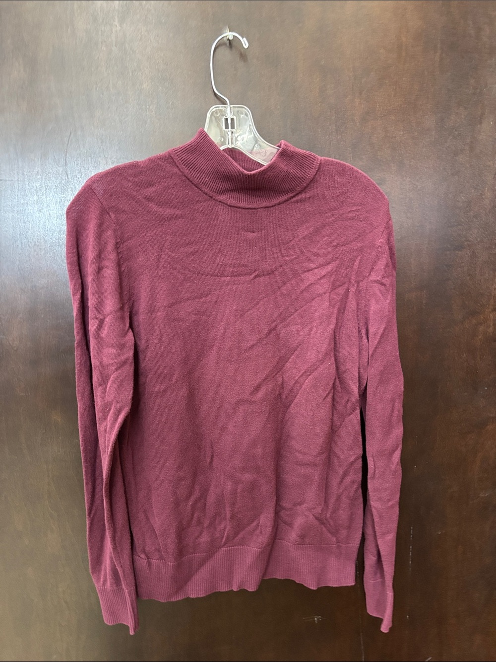 Roz & Ali Men's Wine Turtleneck Sweater